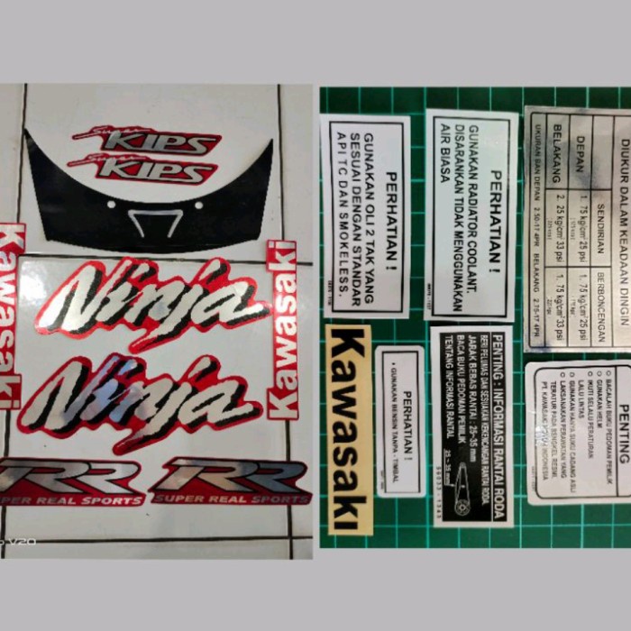 Striping Ninja Rr Old Merah+ Stiker Set