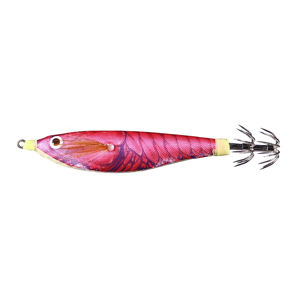 Hengjia Luminous Shrimp Fishing Lure Umpan Pancing Bentuk Udang Glow In The Dark Bahan Plastik Keras 10cm / 9.6g Prawn Bait With Squid Jig Hook