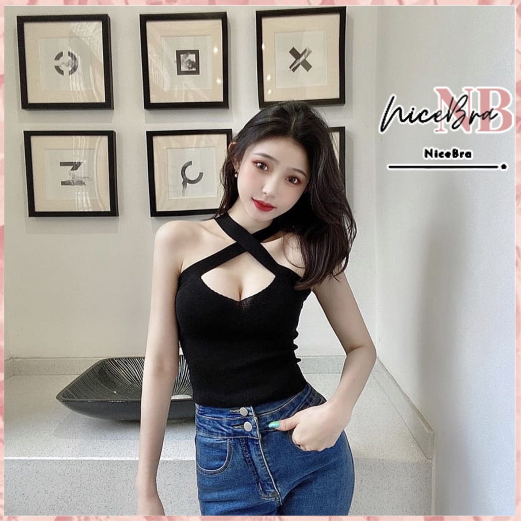 Nicebra Maddie Tank Top Crop Stylish Wanita 4065