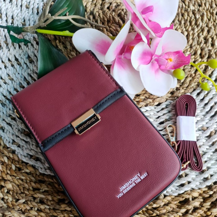 tas hp wanita selempang Lula Mini Bag Jimshoney Wanita - Merah D3I6 BAYAR DI TEMPAT COD tas hp wanit
