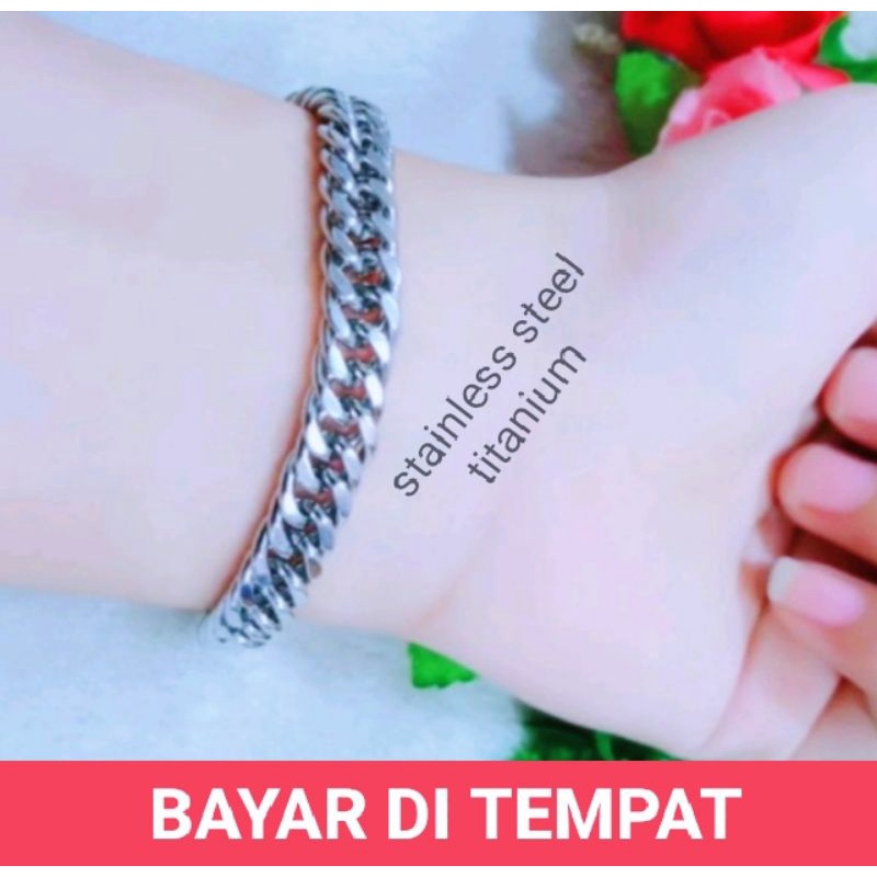 GELANG RANTAI PRIA WANITA TEBAL DAN ELEGAN TERSEDIA UKURAN BESAR DAN KECIL TERGANTUNG MODEL DAN UKURAN