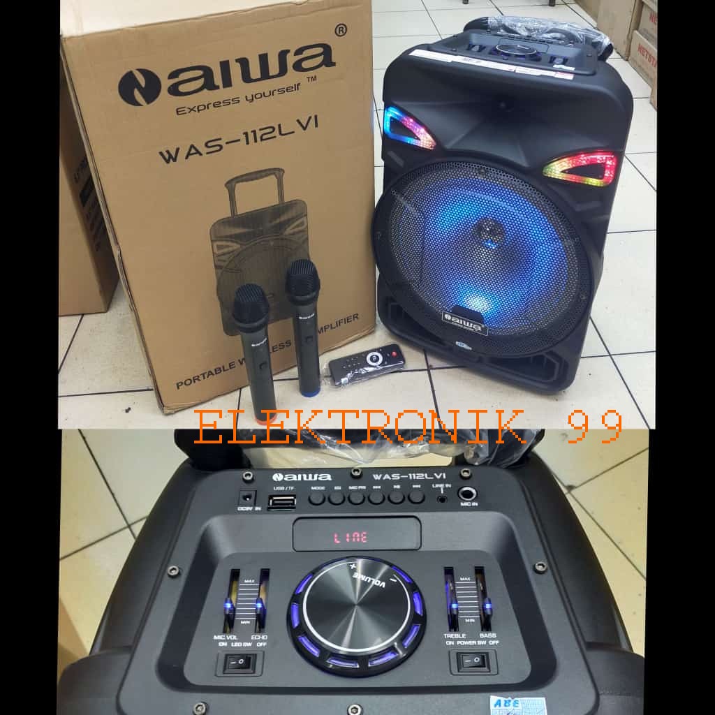 AIWA WAS 112LVI SPEAKER AKTIF PORTABLE 12 INCH ORIGINAL