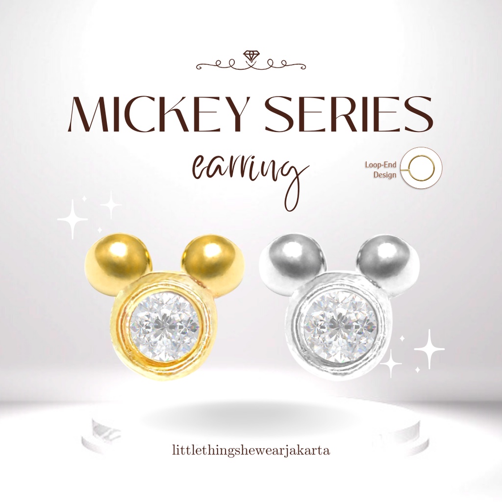 (Jakarta) Littlethingshewear Official Mickey Swarovski 0,5 Gram