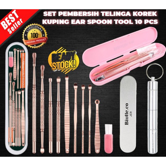 Alat Set Pembersih Telinga Korek Kuping Ear Spoon Tool 6.7.8.9.10 Pcs - 6 pcs