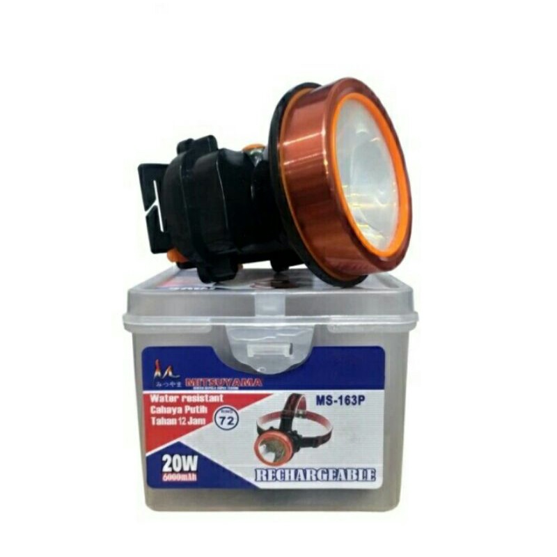 Senter Kepala Headlamp Led Outdoor Mistsuyama MS-163 20 way Ring 72mm Original