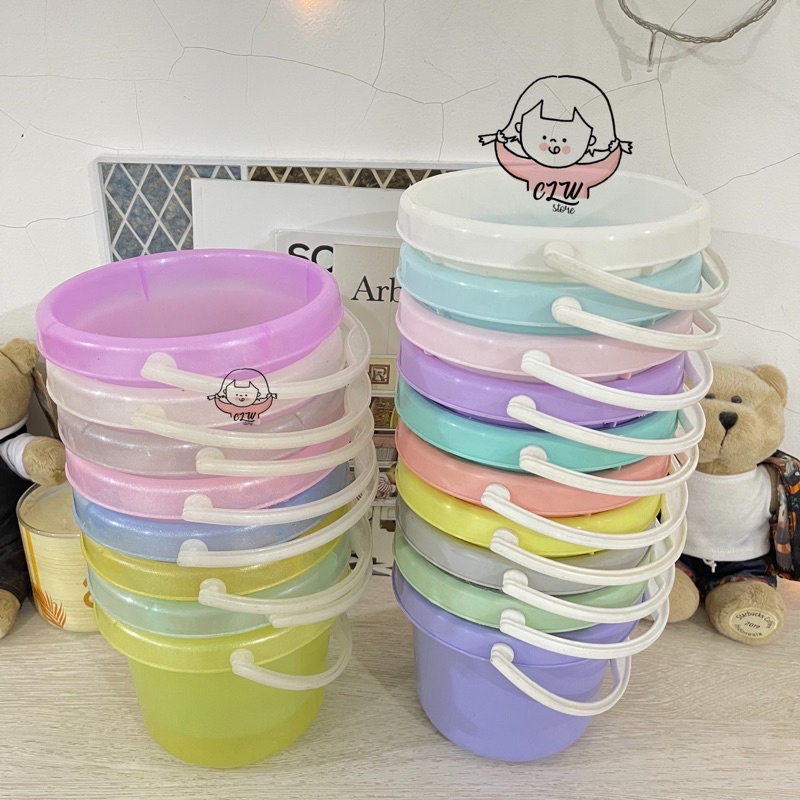 Ember Plastik Mini / Ember 0.5 Galon / Mini Pail Warna PASTEL / Ember Pasir / Ember Anak NEW Ember G
