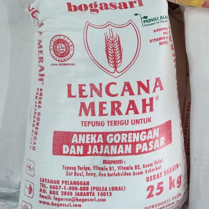 

Tepung lencana merah 25 kg / bal