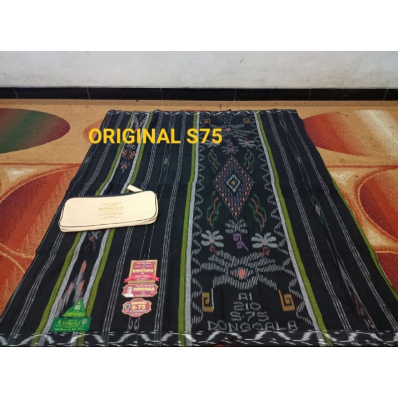 Original Donggala s75 kembang timbul mesres warna hitam