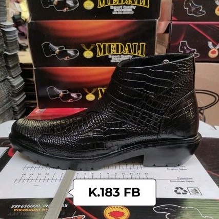 Sepatu kulit pria PDH boots polri TNI security guard PNS sepatu kerja formal tampil lebih keren