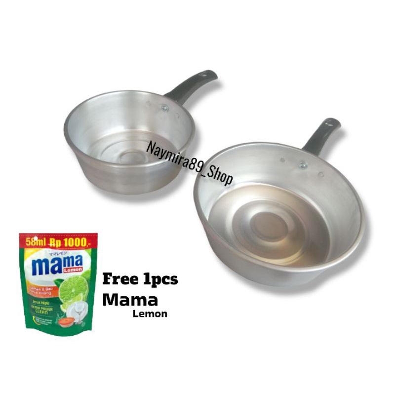 Terbaru Panci Pemasak Mie Bahan alumunium Ukuran Keci dan Besar+Free 1pcs Mama Lime 58ml/Teflon waja