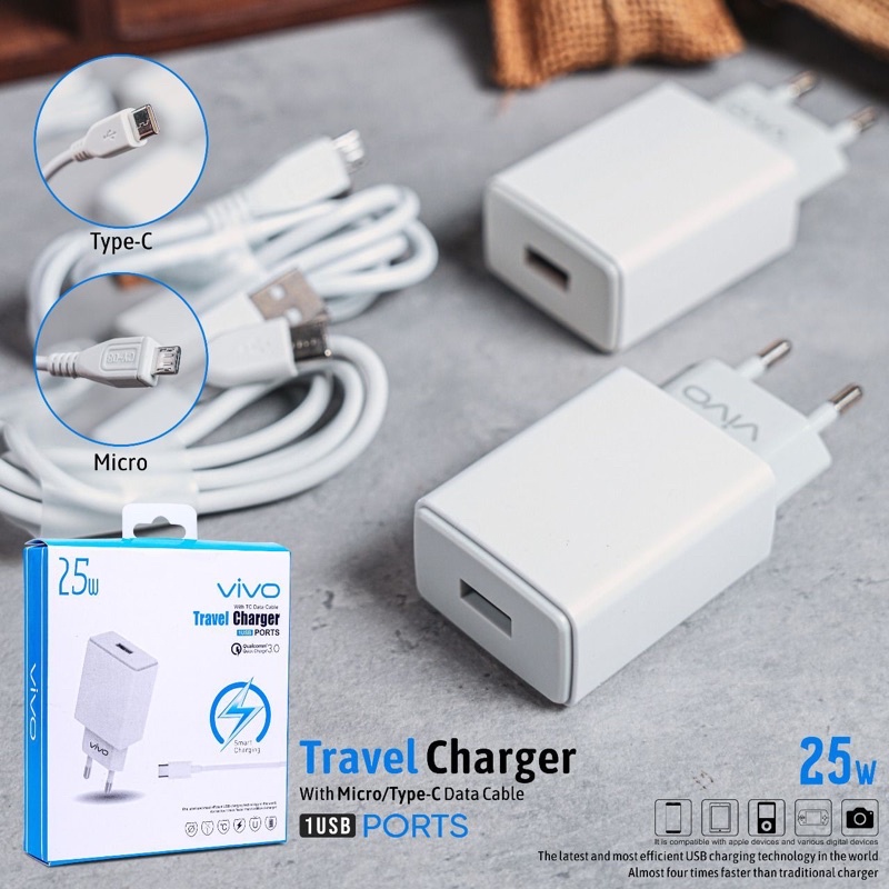 Tc Travel Charger Original Vivo Ak933 25W Fast Charging Quick Charge