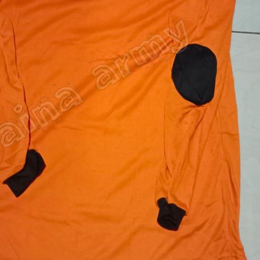 kaos lengan panjang orange oren bpbd polos - Orange, All Size