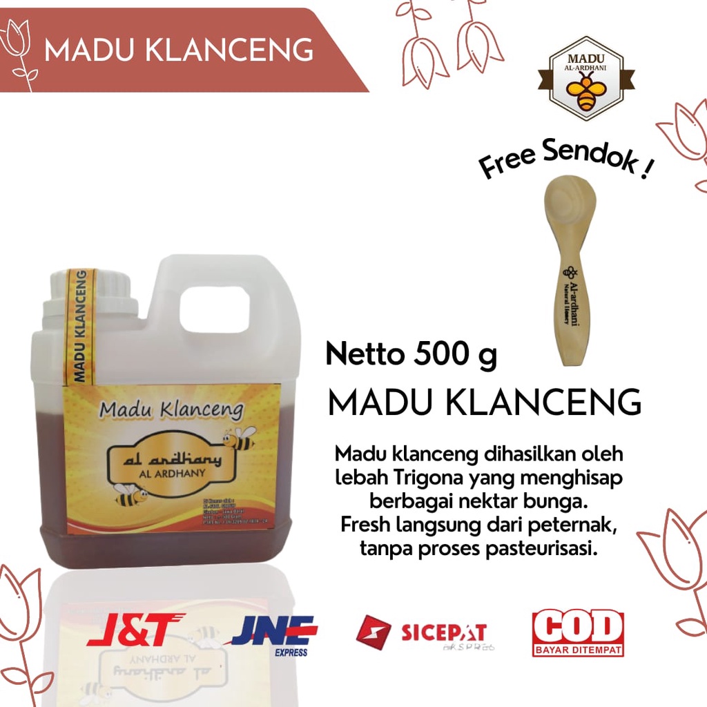 

PROMO TERBATAS Madu Klanceng Asli ORIGINAL 100% Murni Madu Trigona Al-ardhani 500 gram