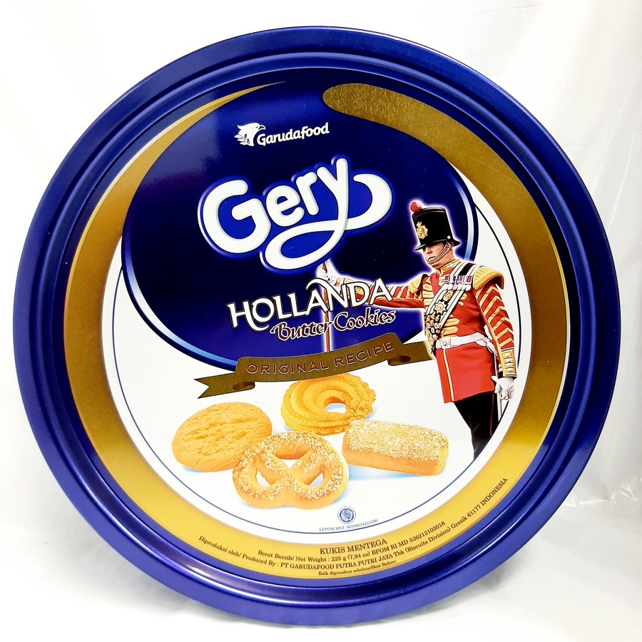 

GERY HOLLANDA BUTTER COOKIES 225 GRAM