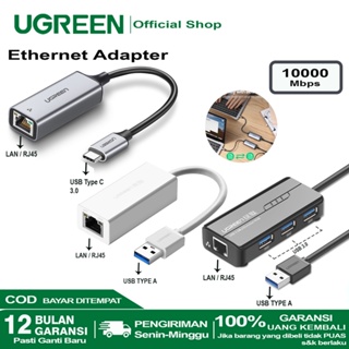 UGREEN Adapter Ethernet USB 3.0 Dan Type C To Lan RJ45 Gigabit Ethernet