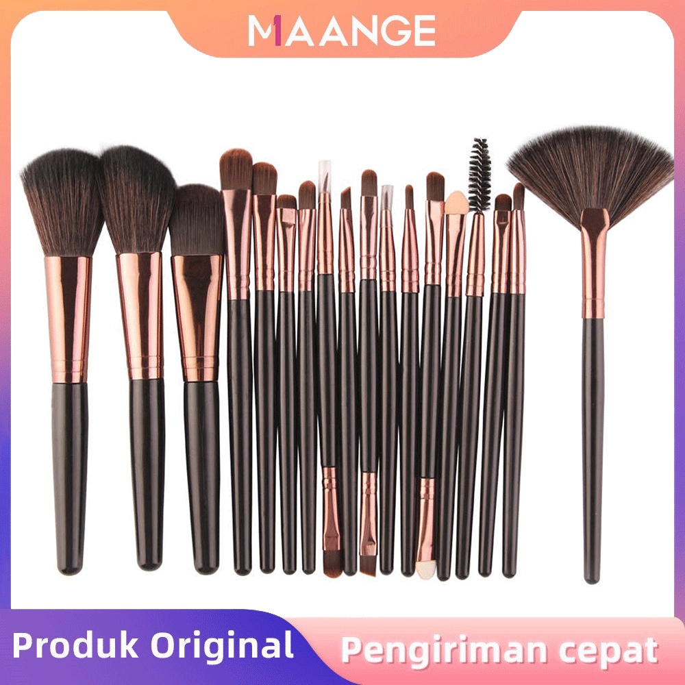 MAANGE 18Pcs Kuas Make Up Set Kuas Masker set Brush Kosmetik Rias isi 5445