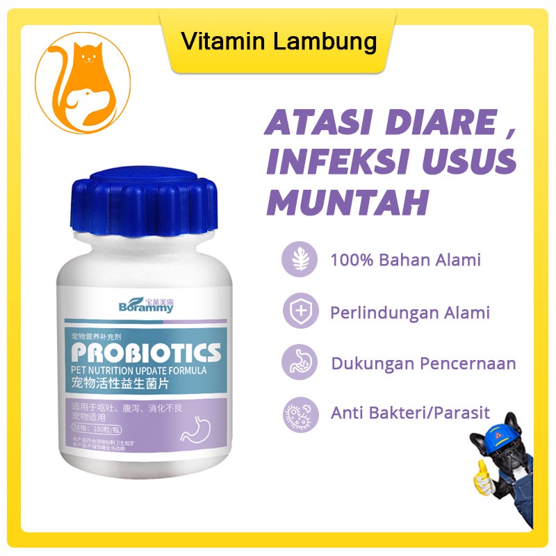 Hugopet Vitamin Kucing Anjing Masalah Pencernaan Untuk Diare, Mencret, Pup Berdarah Dan Radang Usus Infeksi Usus