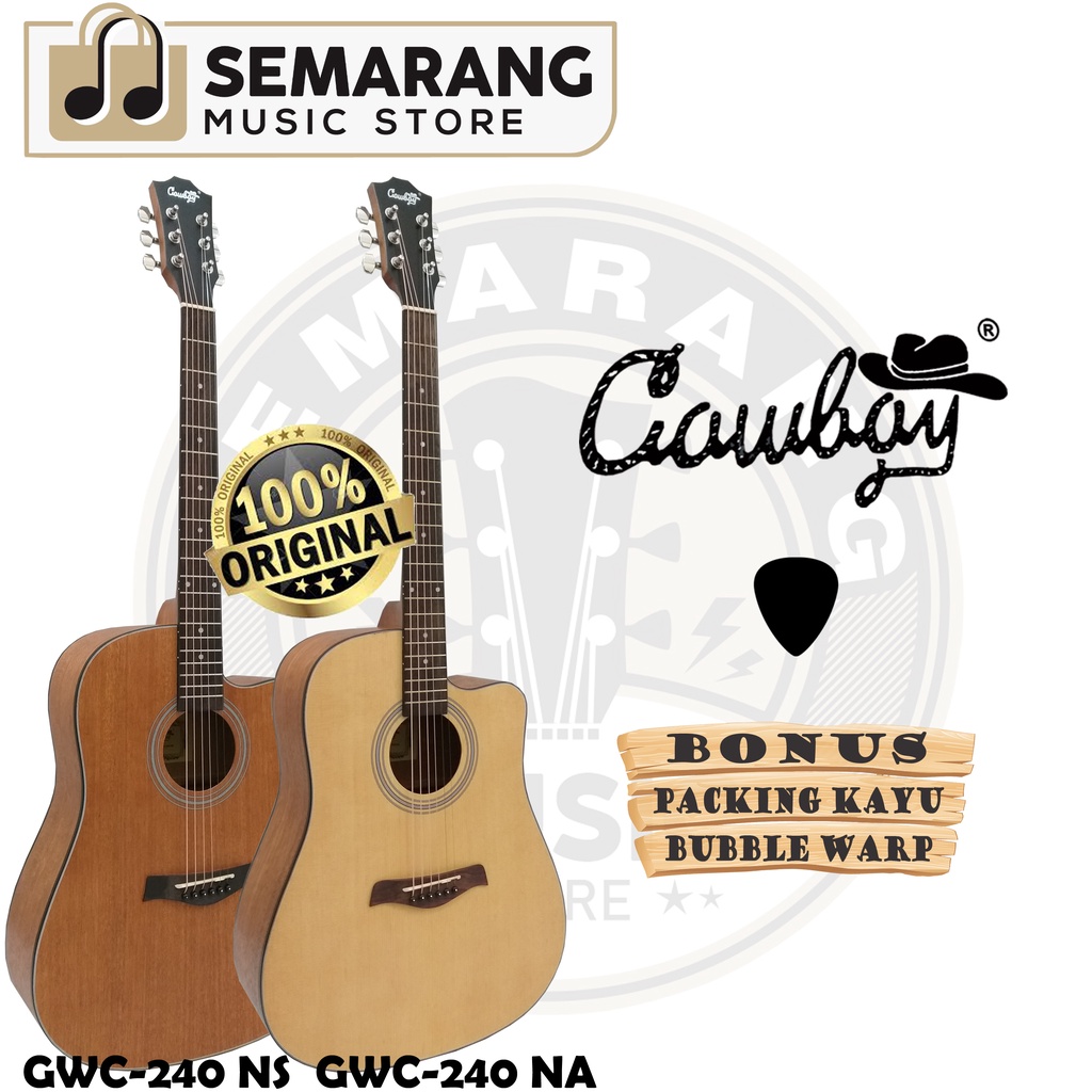 Gitar Cowboy Original GWC-240 NA GWC 240NS Gitar Akustik Import Merk Cowboy Original