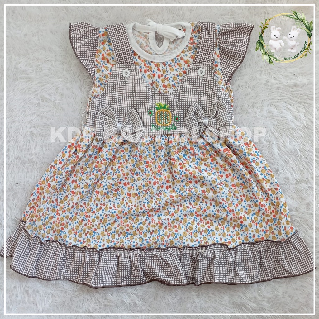 DRES ANAK PEREMPUAN+CELANA DALAM,DRES ANAK CEWE 4-12 BULAN DRES ANAK CWE MOTIP BUNGA BUNGA DRES ANAK PREMIUM ROMPI PITA LUCU
