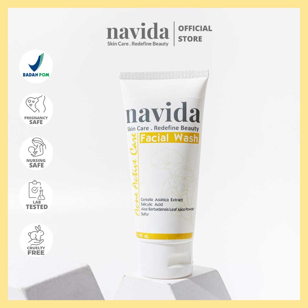 B1G1 Navida Acne Active Care Facial Wash - Skincare Wajah BPOM -- BUY 1 GET 1