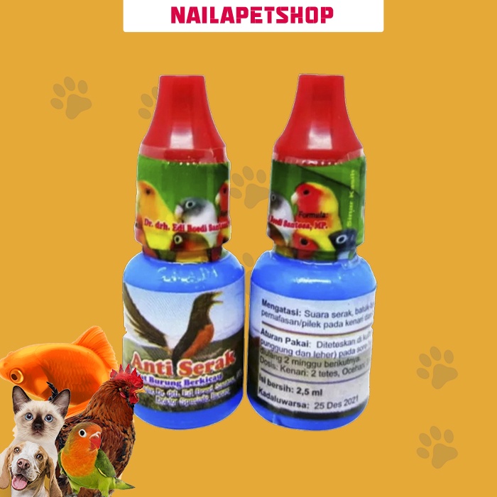 OBAT BURUNG ANTI SERAK / OBAT VITAMIN BURUNG ANTI SERAK DR.EDHI