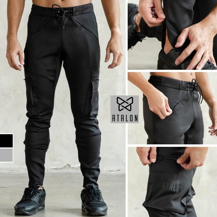 Atalon Tech Cargo Jogger - Celana Cargo Jogger Pants Training Gym Pria
