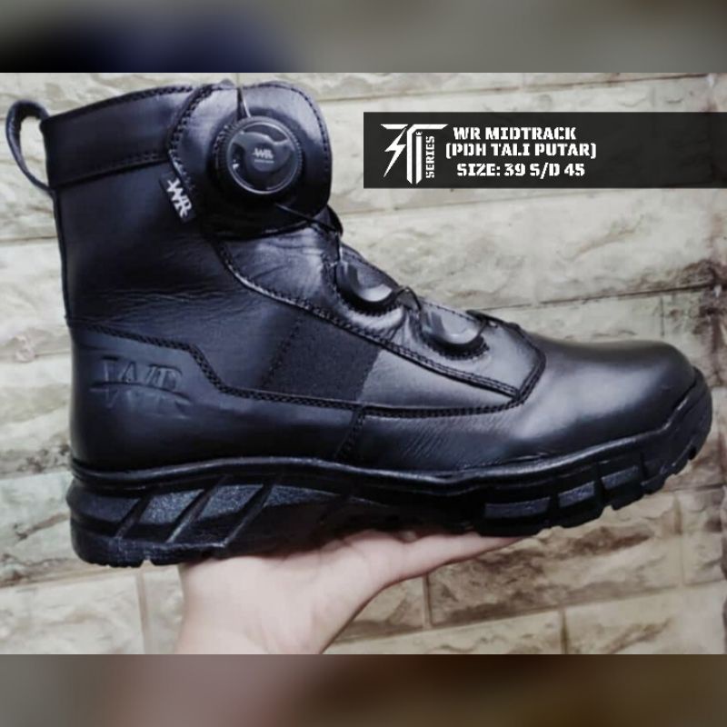 TERMURAH BERKUALITAS KULIT ASLI Sepatu PDL PDH Tali Putar 6 Inch Midtrack WR