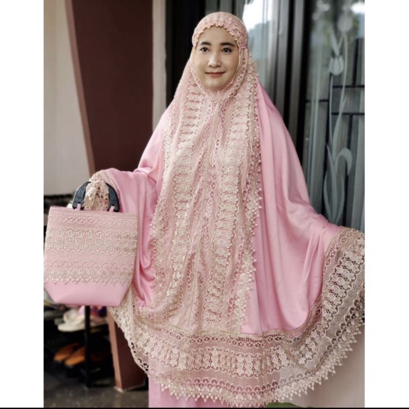 mukena new keong kombi warna tas cantik full kd