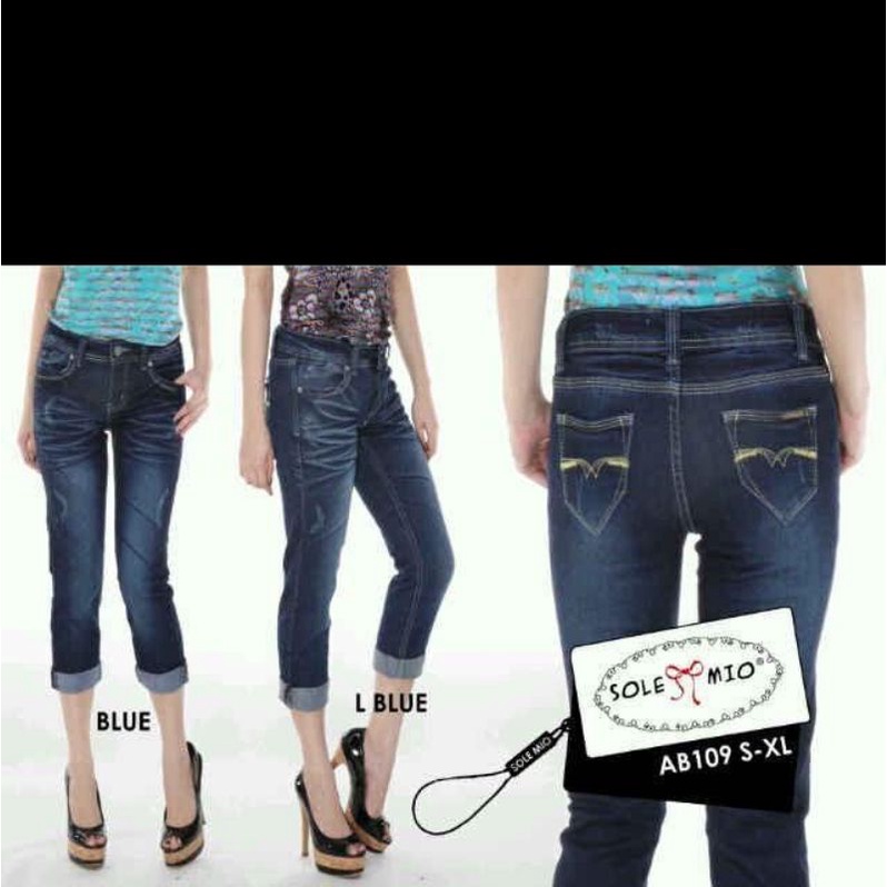 SALECelana jeans panjang 7/8 SOLEMIO AB109