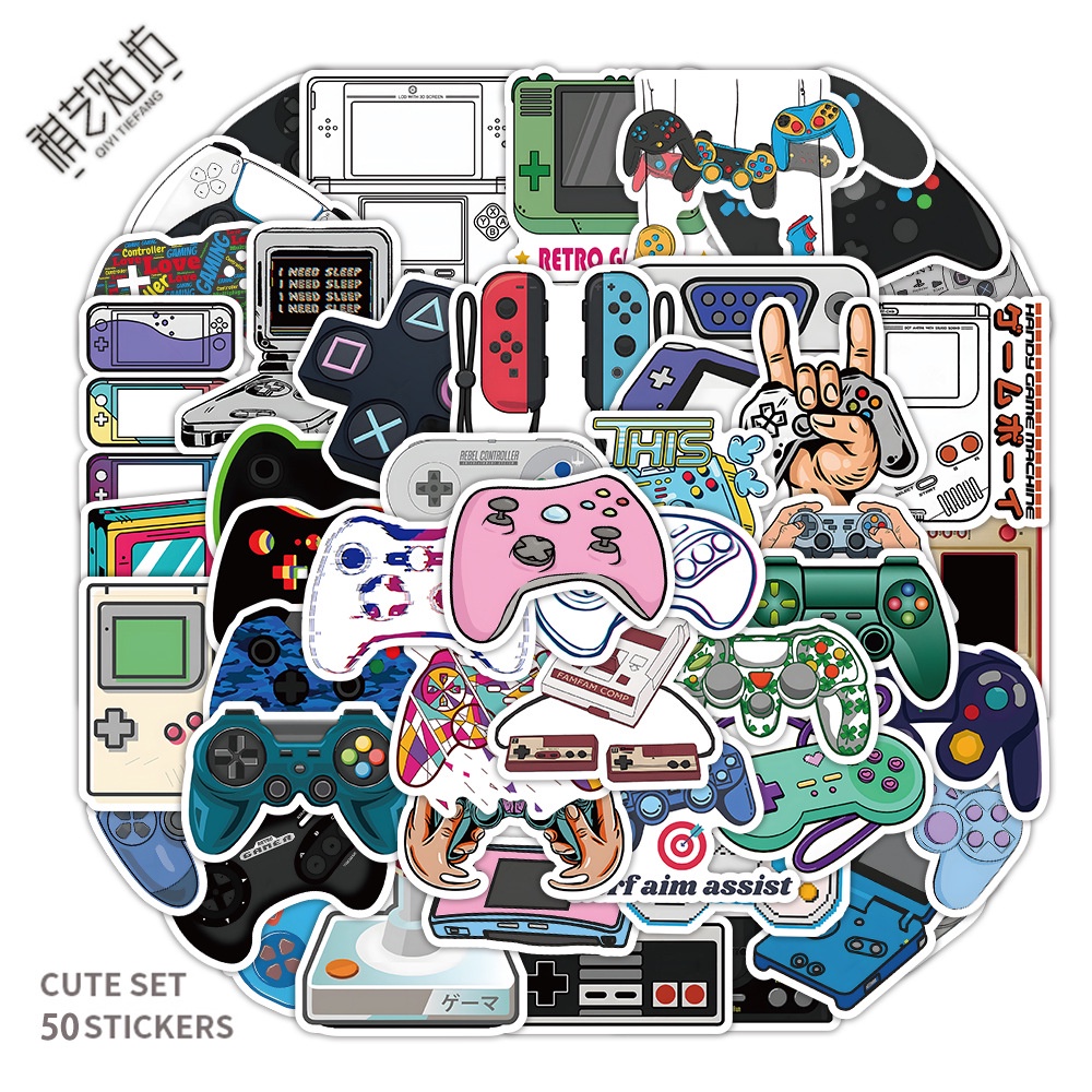 50pcs Stiker Doodle Anti Air Untuk Dekorasi Controller Nintendo Switch