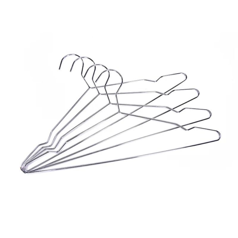 HANGER BAJU KAWAT STAINLESS GANTUNGAN BAJU ISI 10 PCS HANGER BAJU SERBAGUNA