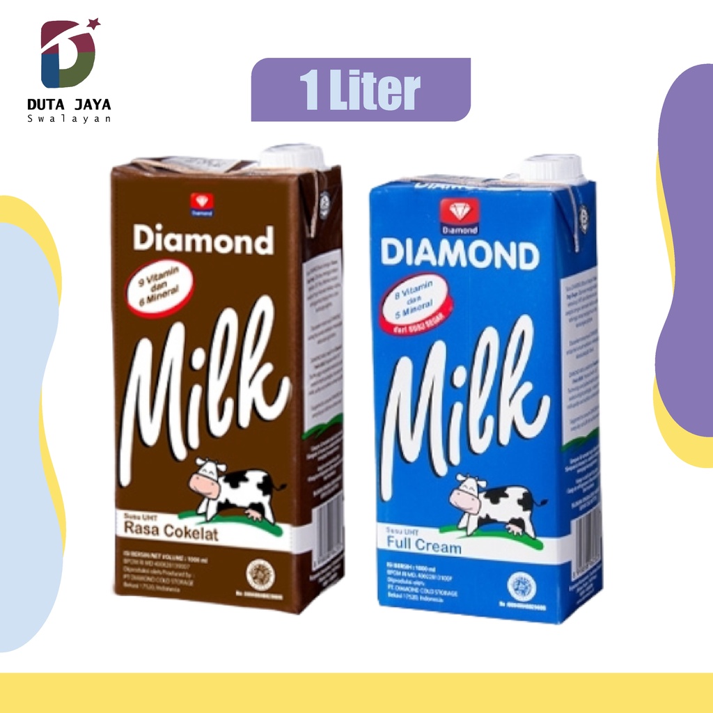 

Susu UHT 1 Liter Diamond Cair Cokelat, Full Cream 1000 ML