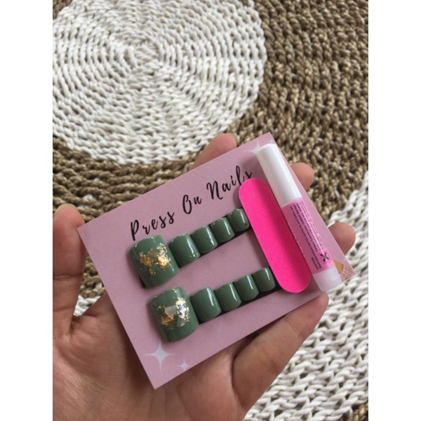 fake nails kaki / kuku palsu  kaki