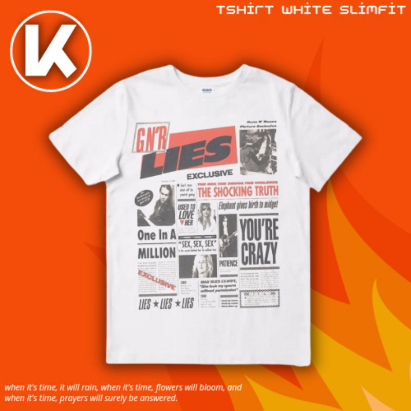 KAOS BAND GUNS N ROSES LIES EXCLUSIVE | KAOS | T SHIRT | GUNS N ROSES