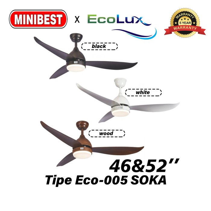 MB Kipas Angin Lampu Gantung lampu Ecolux tipe Eco-005 SOKA