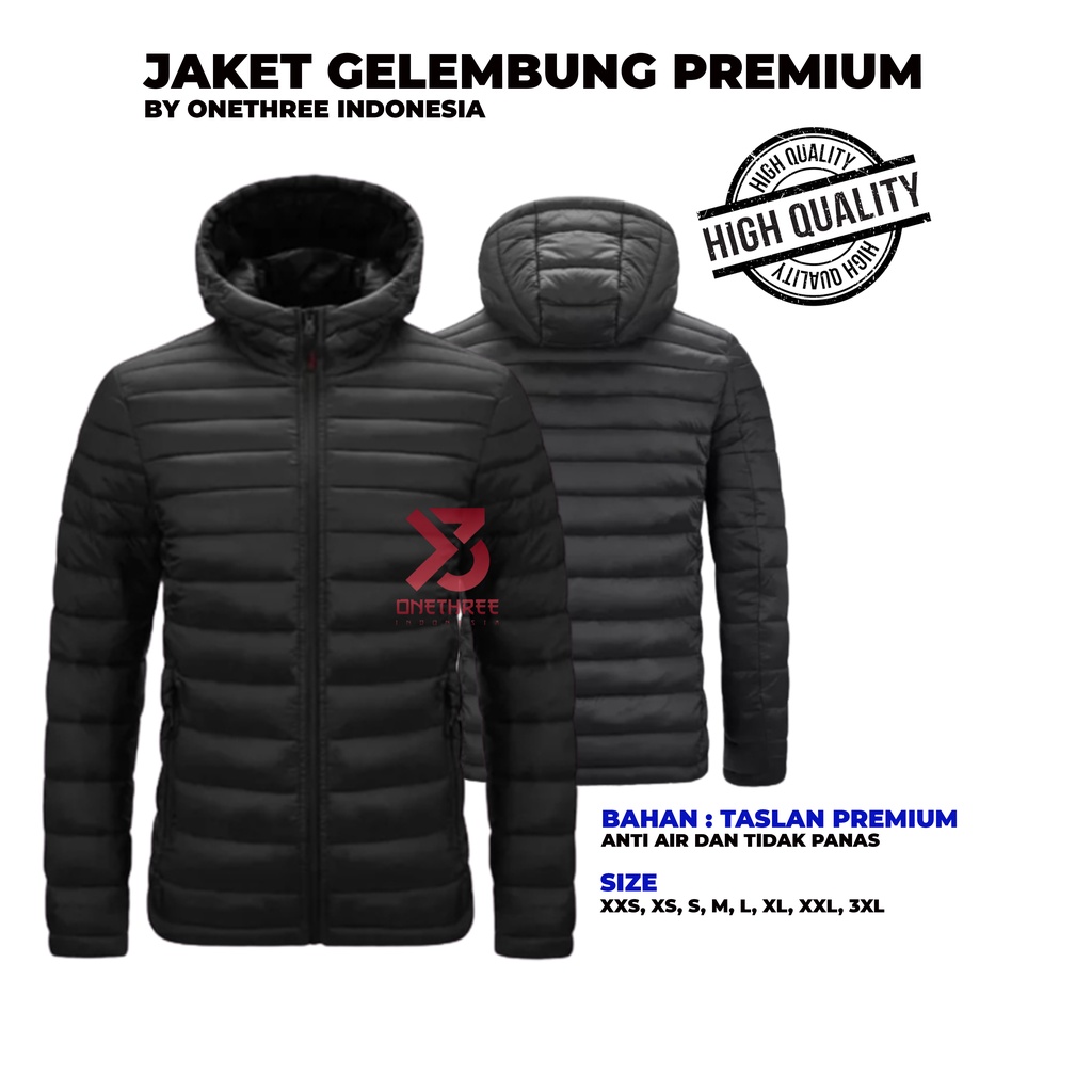 JAKET GELEMBUNG  Tebal Winter Gunung Pria Dewasa Jacket Rompi Vest Bodyvest Mantel Motor Biker Biker