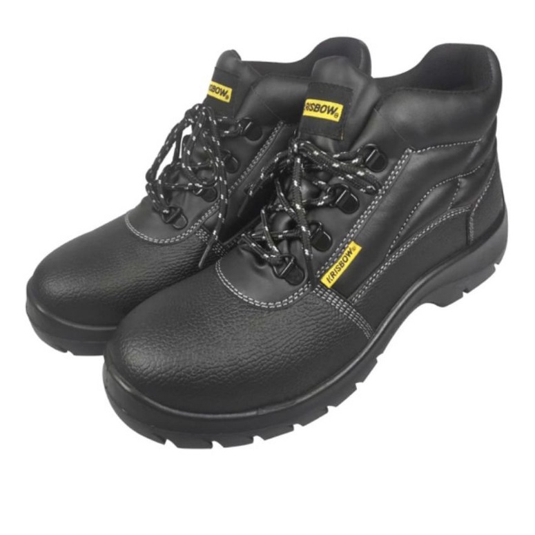 Krisbow safety Argon 6 inch hitam  - sepatu safety krisbow - sepatu boot krisbow