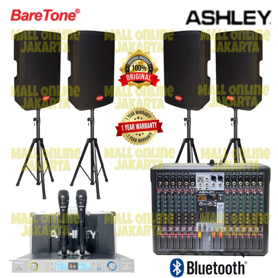 Paket 4 Speaker aktif Baretone 12 inch 12Hd ashley selection