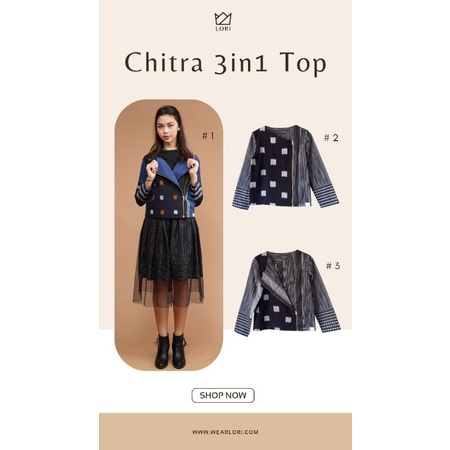 BLOUSE LURIK WANITA - CHITRA BLOUSE LURIK