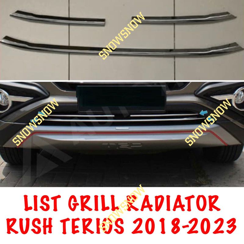 List Grill Depan Radiator All New Rush Terios 2018 2020 2022 2023 Chrome