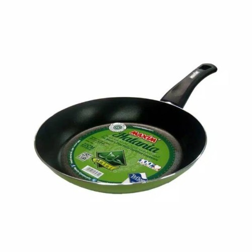 Maxim Halania Set 2 pcs Frypan / Panci Wajan Penggorengan Anti Lengket Teflon Halal 20 &amp; 22 cm (Hijau) Cuci Gudang