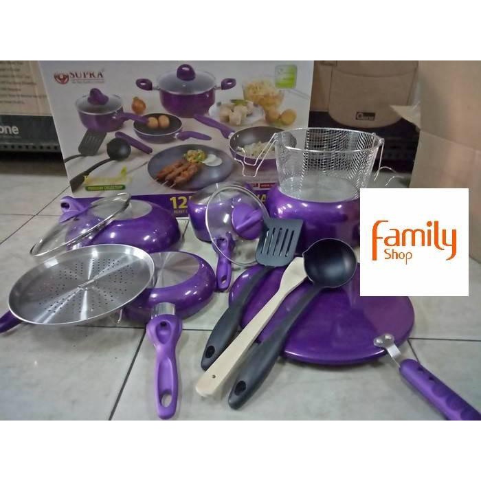 Panci Supra Panci Teflon Cookware Set 12 Pcs Rosemary