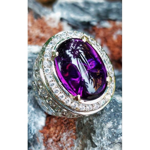 BATU PERMATA KECUBUNG◇CINCIN PERMATA PRIA ORIGINAL