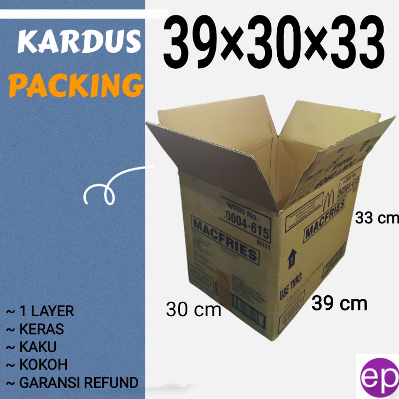 

Kardus / Box / Kotak Packing - 39 x 30 x 33 cm. KUALITAS BAGUS