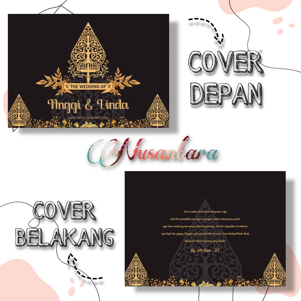 

Buku tamu pernikahan custom nama / Wedding guest book