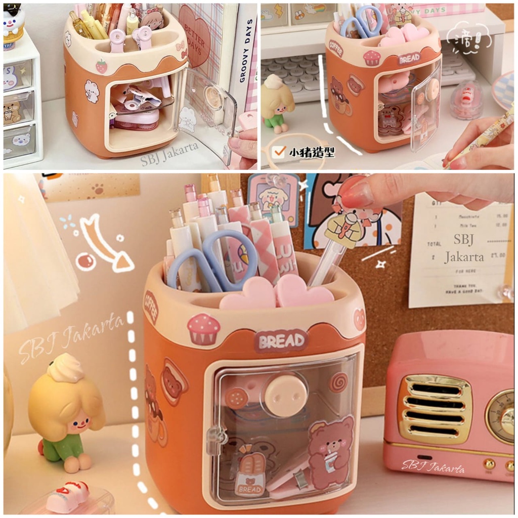 Pen holder / Rak pulpen kosmetik / desk organizer / tempat alat tulis