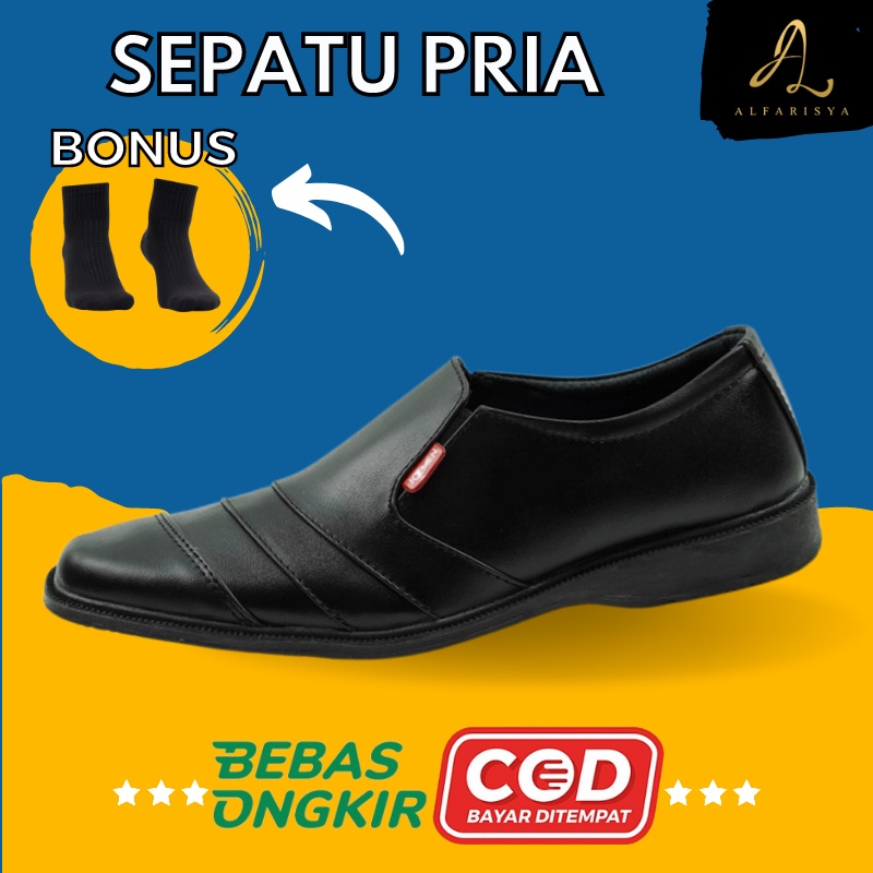 Sepatu Fantofel Pria Pantofel Pentopel Vantopel Kulit Asli Kerja Kuliah Kondangan Casual Original Uk