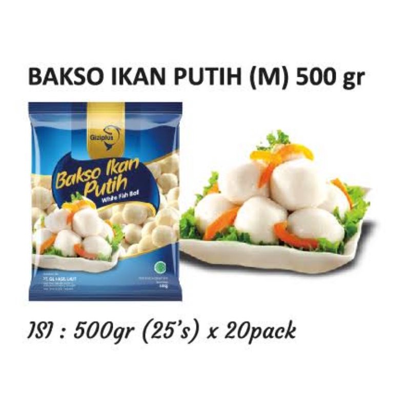 

giziplus white fish ball 500gr