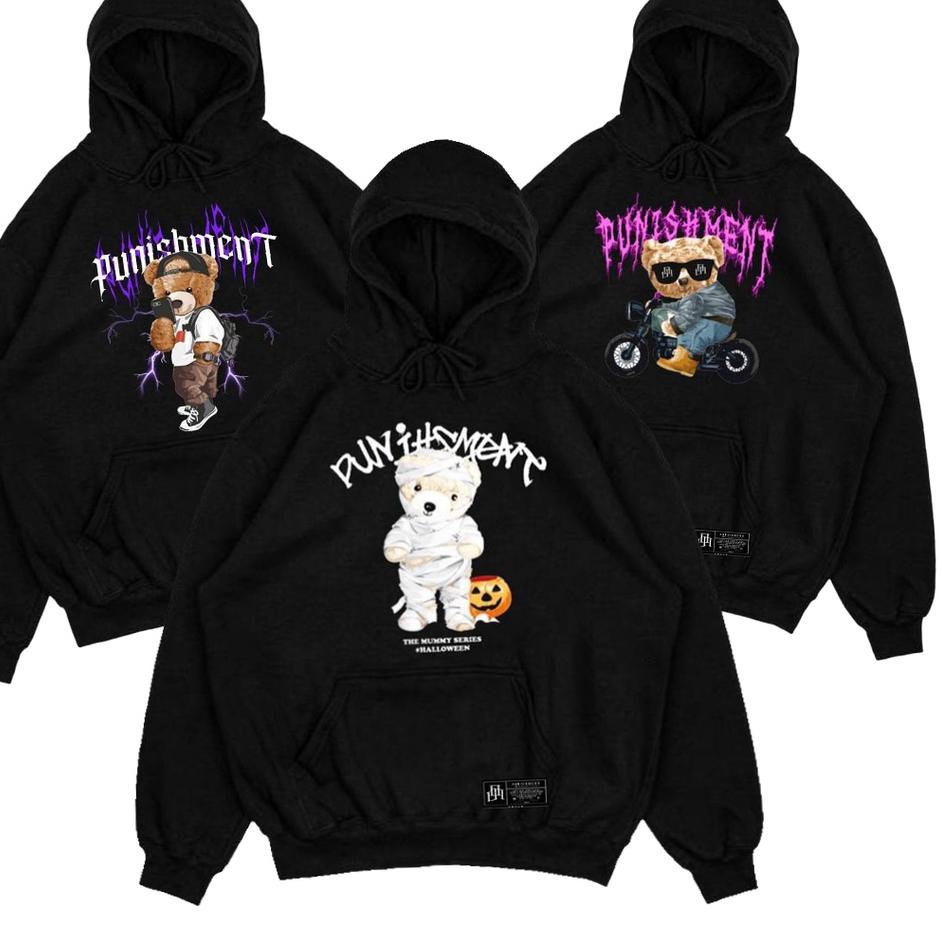 BLURRY Sweater Hoodie Motif Bear Fantasy Pria dan Wanita Bahan Fleece Tebal Original Quality Terbaru