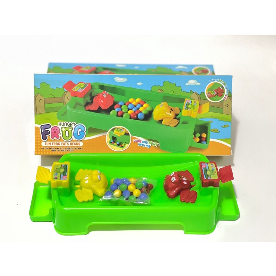 Mainan Hungry Frog / Frog Game / Mainan Edukasi Anak Kodok Makan Bola SH-297